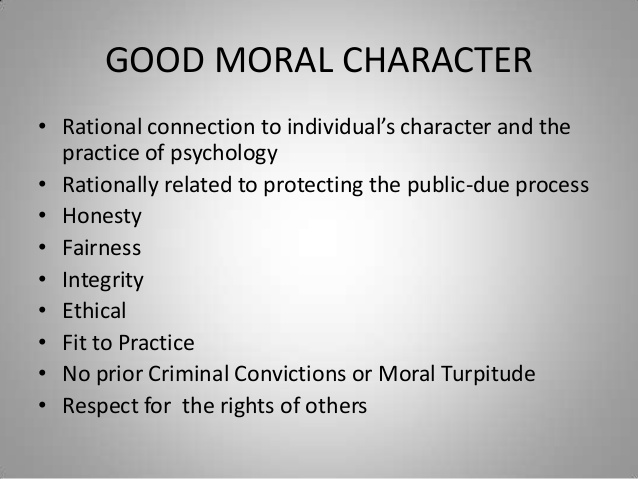 What Does High Moral Character Mean